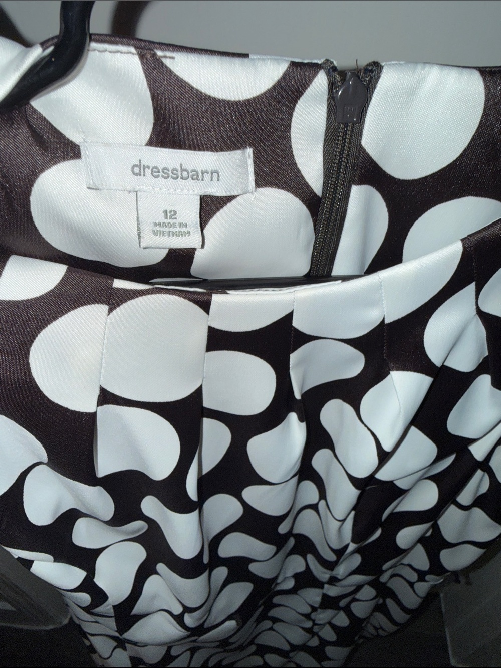 Dress Barn Black and White Polka Dot Sleeveless Dress - Picture 3 of 3
